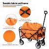 Racxily Collapsible Wagon Cart with Wheels Foldable, 3pcs plastic Liner bag /Cover, Lightweight Wagon, Grocery Cart, for Grocery Sports Garden - 2 of 4