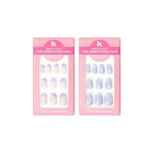 Olive & June Press-On Nails - Floral Pack - Floral Tip/Floral Doodle - 64ct/2pk - 1 of 4