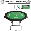 Poker Table w/Metal Legs, Octagon Poker Table, Blackjack Gaming Table with Water-Resistant Cushioned Rail - 3 of 4