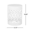 PAGED Modern Round Outdoor Side Table,Iron Patio End Tables for Backyard,Pool, Indoor Companion,Durable and Stable - 3 of 4