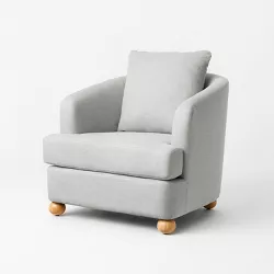 Havenstone Upholstered Accent Chair with Ball Feet Gray (KD) - Threshold™ designed with Studio McGee