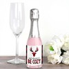 Big Dot of Happiness Prancing Plaid - Mini Wine and Champagne Bottle Label Stickers - Reindeer Holiday and Christmas Party Favor Gift - Set of 16 - 2 of 4