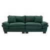 Polyester Sofa Sleeper Couch Loveseat Sofa with Pillows Comfy Polyester Deep Seat Sofa for Bedroom,Living Room,Apartment,Office,Dorm-Green Polyester - 2 of 4