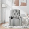 vidaXL Massage Recliner Chair Light Gray Fabric - 3 of 4