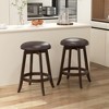 Tangkula 24" Counter Height Stools Set of 4 w/ 360°  Swivel Round Seat & Footrest - 4 of 4