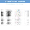 Unique Bargains Acrylic Self Adhesive Decorative DIY Rhinestone Stickers 5 Sheet/810 Pcs - 2 of 4