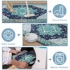 5x7ft Vintage Floral Washable Area Rug, Non-Slip Low Pile Polyester Carpet for Living Room & Bedroom - 4 of 4