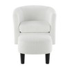 Corduroy Swivel Recliner Chair with Ottoman and Washable Cushion - 3 of 4