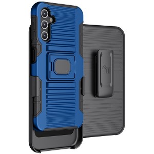 Nakedcellphone Rugged Case with Stand and Belt Clip Holster for Samsung Galaxy A14 5G Phone - 1 of 4