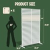 SEVOBAL Patio Decorative Screens 6 Panel Patio Privacy Paged Patio Decorative Screens Patio Screen Decorative for Yard, White, 45.47"*15.75"*72.05" - 3 of 4