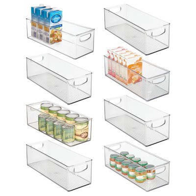 Photo 1 of mDesign Plastic Stackable Kitchen Organizer Storage Bin Black