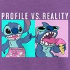 Girl's Lilo & Stitch Profile VS Reality Meme T-Shirt - 2 of 4