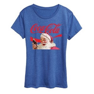 Women's - Coca-Cola - Vintage Santa Claus with Red Logo Short Sleeve Graphic T-Shirt - 1 of 4