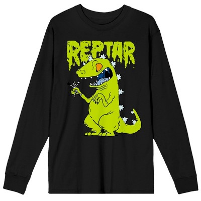 Reptar Front And Back Screen Jersey Tee - Black