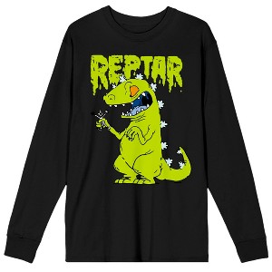 Rugrats Reptar Men's Black Long Sleeve Shirt - 1 of 2