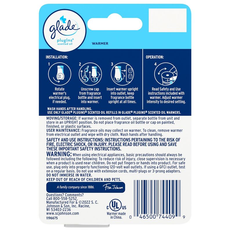 Glade PlugIns Scented Oil Air Freshener Warmer, 4 of 14