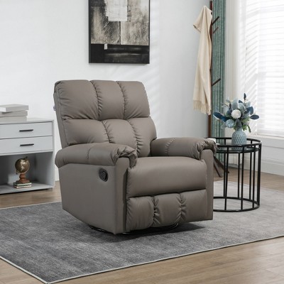 HOMCOM Lifted Footrest & 360 Swivel Rotation Function Recliner Chair ...