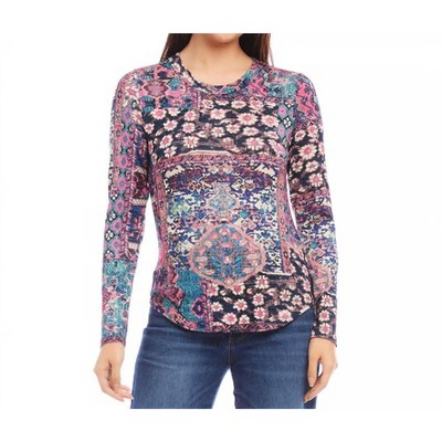 Women's Long Sleeve Crew Neck Top - Karen Kane