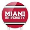 Miami University Stripes Acrylic Cake Topper Party Decoration for Wedding Anniversary Birthday Graduation - 3 of 4