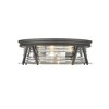 Cape Harbor 4-Light Flushmount Ceiling Light - Nautical Inspired, Dimmable, Steel & Glass - 3 of 4