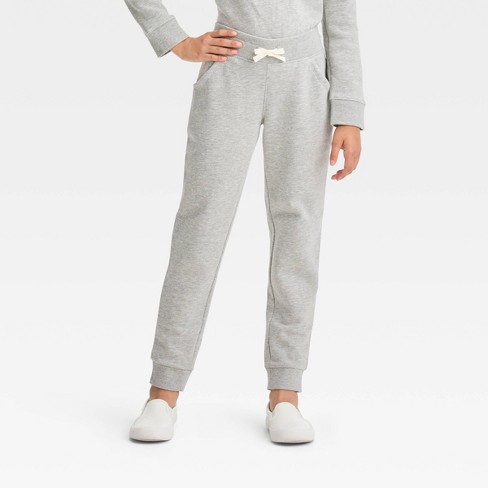 Girls' Fleece Joggers - All In Motion™ Heathered Gray XS