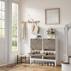 CuisinSmart, Fluted Shoe Storage Cabinet with 4 Flip Drawers, Narrow Wooden Shoe Organizer with Metal Legs, Shoe Rack for Living Room, White+Grey - 2 of 4