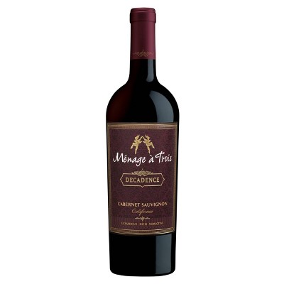 Menage a Trois Decadence Cabernet Sauvignon Red Wine - 750ml Bottle