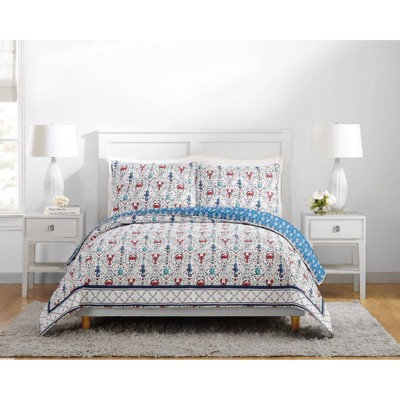 Full/Queen Sea Life Reversible Quilt Blue - Vera Bradley