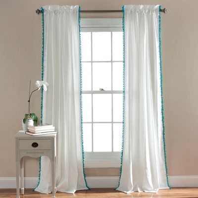 Pom Pom Window Curtain Panel - Lush Décor