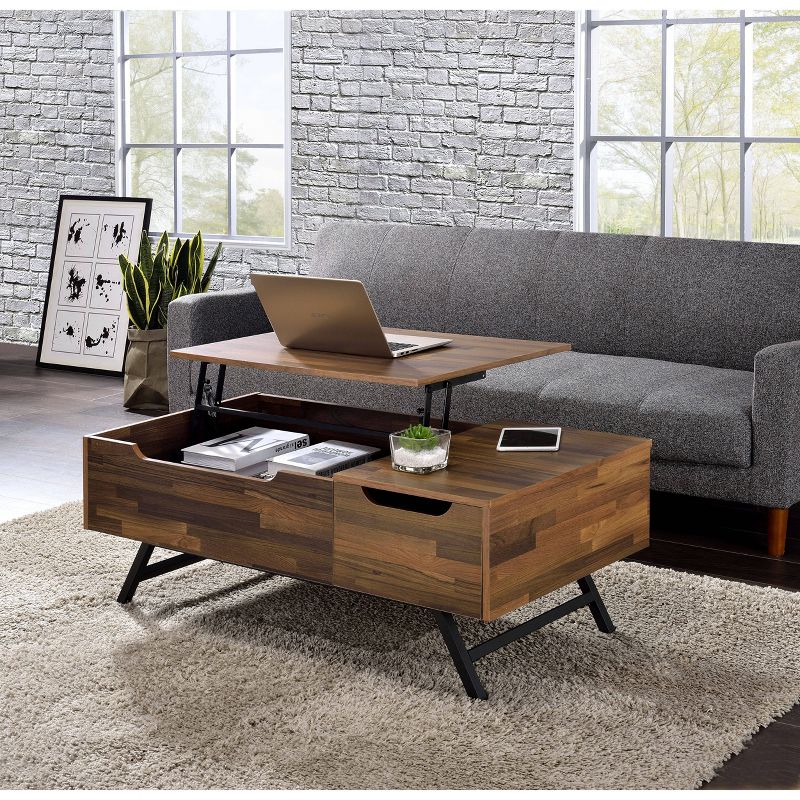 Throm Coffee Table with Lift Top Walnut - Acme Furniture, 6 of 7