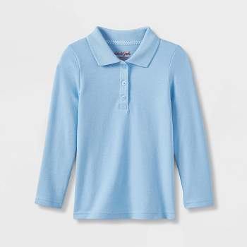 Toddler Girls' Long Sleeve Interlock Uniform Polo Shirt - Cat & Jack™