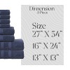 Home Weavers Elegance Essentials 550GSM 100% Cotton Zero Twist Super Absorbent Bath Towel Set - 2 of 4