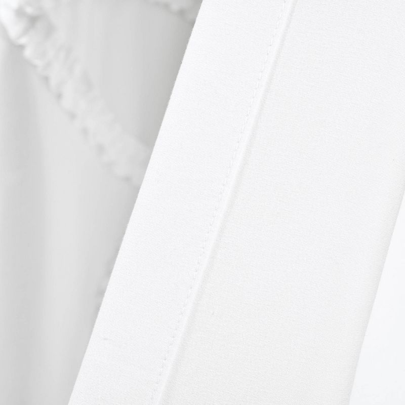 2pk 42&#34;x84&#34; Light Filtering Ruffle Flower Curtain Panels White - Lush D&#233;cor, 6 of 7