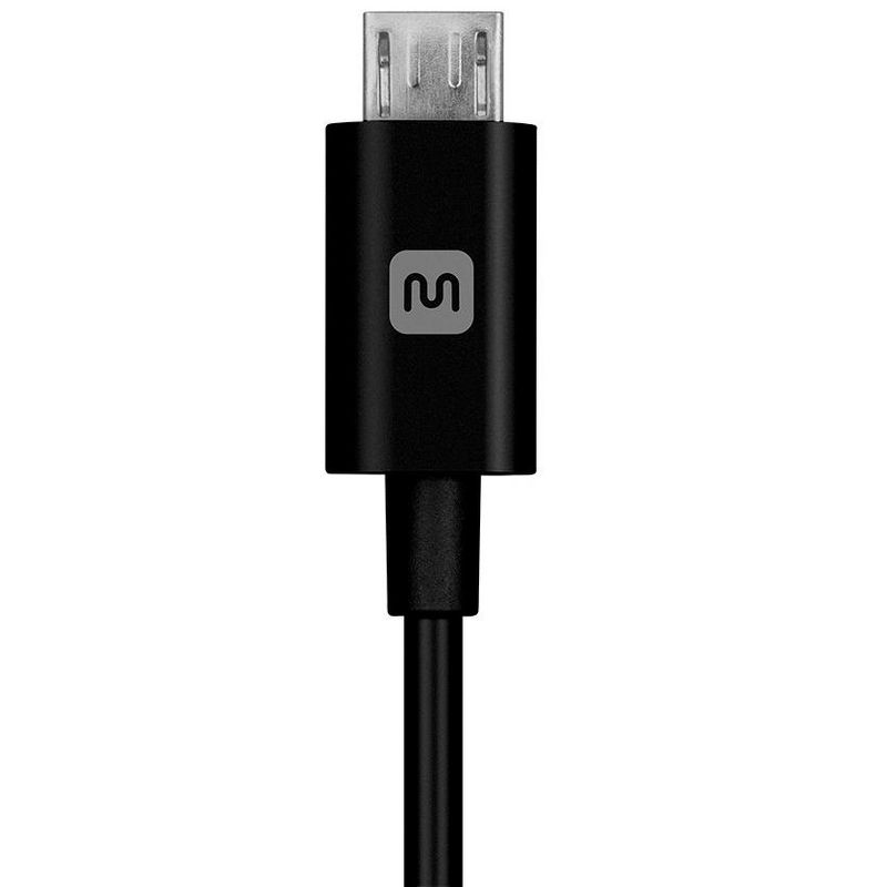 Monoprice USB-A to Micro B Cable - 0.5 Feet - Black, Polycarbonate Connector Heads, 2.4A, 22/30AWG - Select Series, 3 of 7