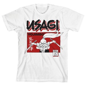 Usagi Yojimbo Dual Blades Sketch Youth White Crew Neck Short Sleeve T-shirt - 1 of 3