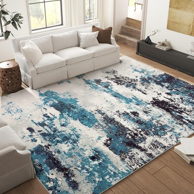 Abstract Area Rug Washable Rug Modern Luxury Rugs for Living Room Abstract Area Rug for Bedroom Dinning Room Non Slip Abstract Floor Carpet