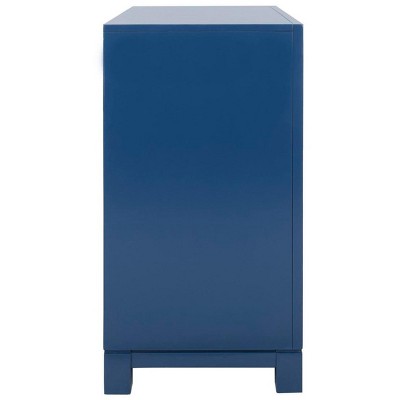 Lapis Blue and Gold Modern 3-Drawer Night Table