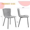 CAVINAS Luxury Dining Chair,Set of 4,Upholstery Chairs for Dining Room with Metal Legs,Minimalist Dining Chairs - 3 of 4