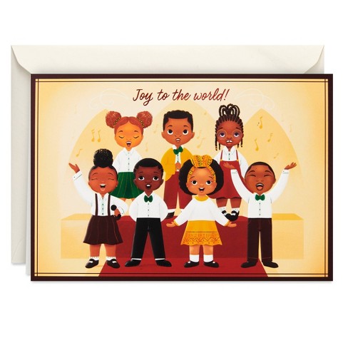 Hallmark 10ct 'Joy to the World' Children's Chorus Boxed Holiday Greeting Card Pack - image 1 of 4