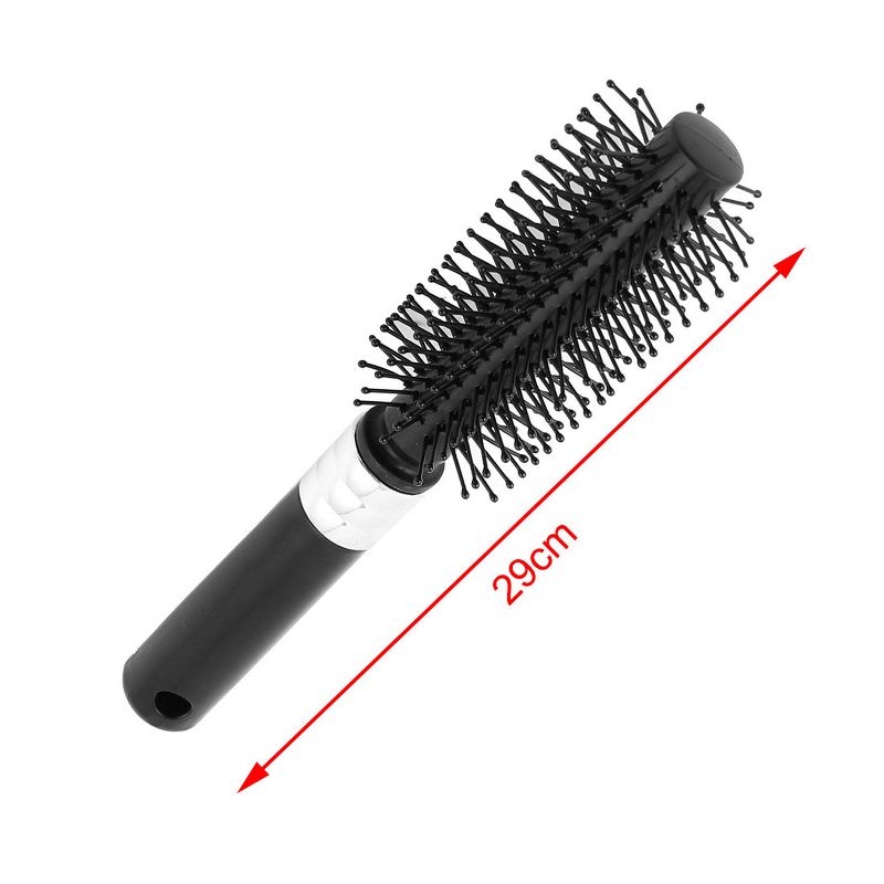 Unique Bargains Plastic Handle Round Hairbrush Salon Styling Bristles Hair Combs, 5 of 6