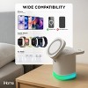 iHome 3-in-1 Wireless Charging Stand, 15W Fast Charge, LED Light, MagSafe Compatible, Foldable Design - 4 of 4