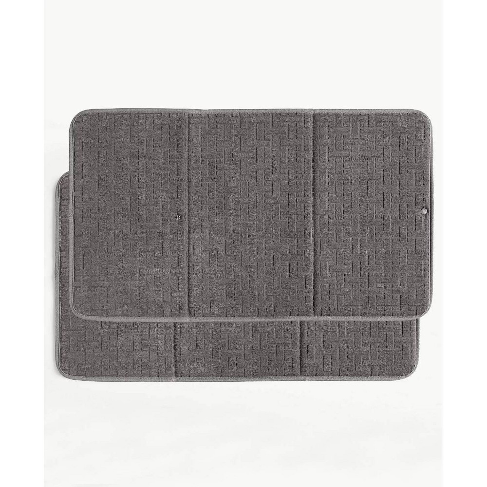 Blue Loom Set of 2 Harrison Drying Mats Charcoal