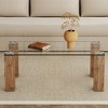 Round Clear Glass Dining Table With A Unique Shape For 4-6 People, Gold Metal Legs, Suitable For Desks, Kitchens, Terraces, Dining Rooms. - 3 of 4