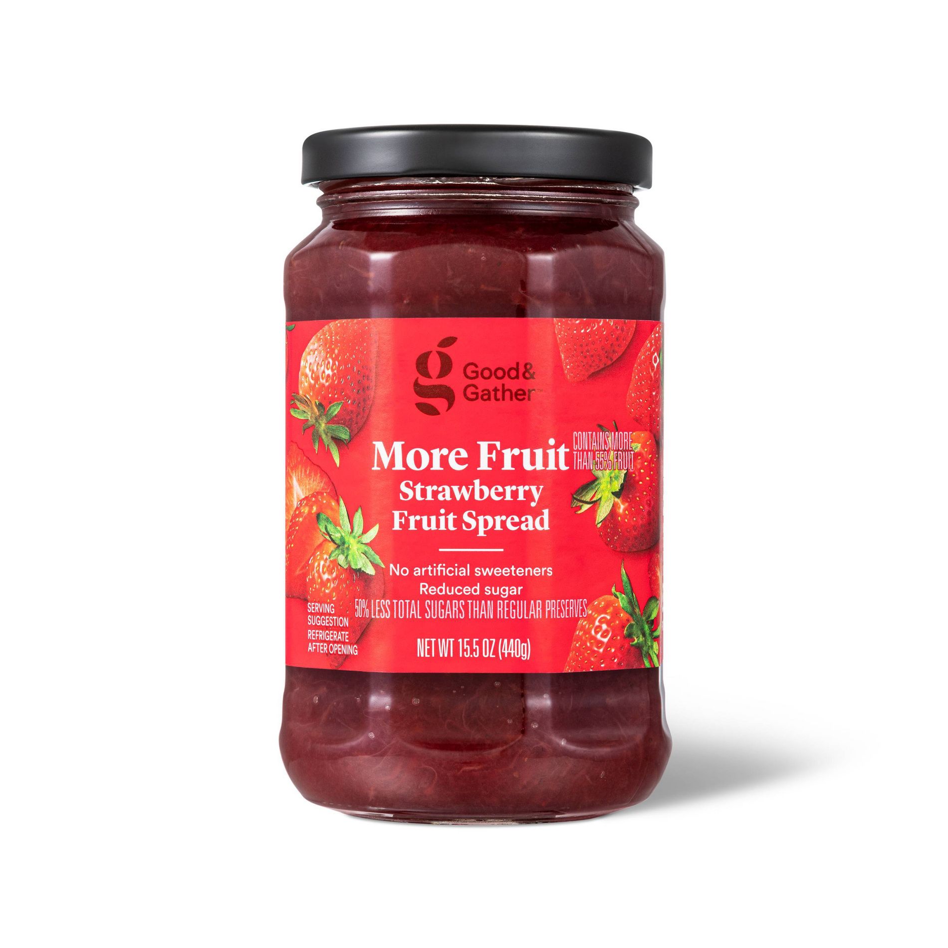 Reduced Sugar Strawberry Fruit Spread - 15.5oz - Good & Gather™