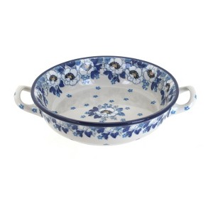 Blue Rose Polish Pottery C40 Ceramika Artystyczna Mini Casserole Dish with Handles - 1 of 1