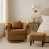 Wooakway Swivel Accent Chair with Ottoman Set Barrel Armchair with Removable Back Pillow with 2 Armrest Covers for Living Room Bedroom Office - 2 of 4