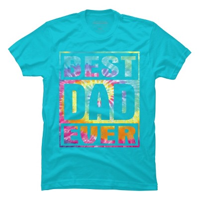 Men's Design By Humans Vintage Tie Dye Best Dad Ever By T-Shirt