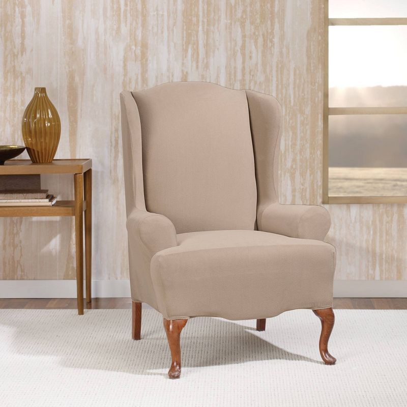 Stretch Knit Wing Chair Slipcover - Sure Fit, 1 of 8