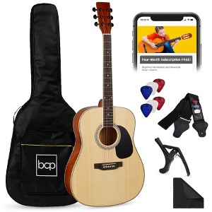 Best Choice Products 41in Full Size All-Wood Acoustic Guitar Starter Kit w/ Gig Bag, Pick, Strap, Rag - 1 of 4