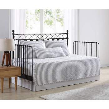 Willow Way Ticking Stripe Daybed Cover Set Gray - Stone Cottage